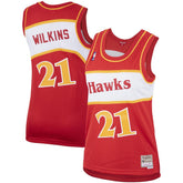 Red Dominique Wilkins Atlanta Hawks Women's Hardwood Classics Swingman Jersey | NBA