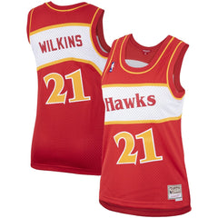 Red Dominique Wilkins Atlanta Hawks Women's Hardwood Classics Swingman Jersey | NBA