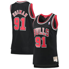 Black Dennis Rodman Chicago Bulls Women's Hardwood Classics Swingman Jersey sale | NBA