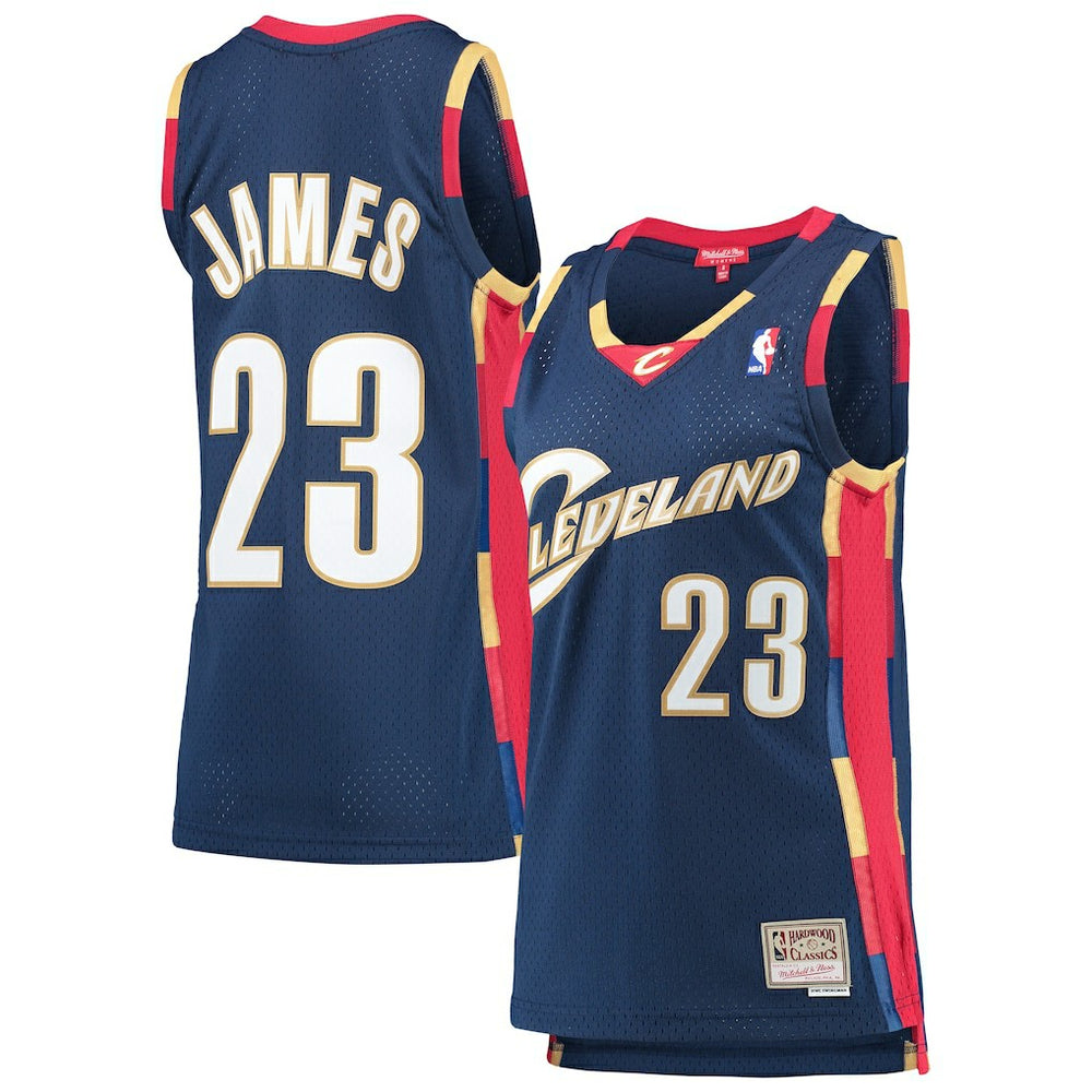 Navy LeBron James Cleveland Cavaliers Women's Hardwood Classics Swingman Jersey sale | NBA