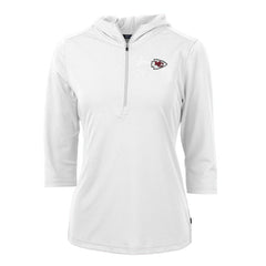 Kansas City Chiefs Cutter & Buck Women's Virtue Eco Pique Half-Zip 3/4 Sleeve Pullover Hoodie | NFL Near me