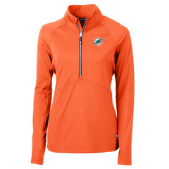 Miami Dolphins Cutter & Buck Women's Adapt Eco Knit Half-Zip Pullover Jacket | NFL US