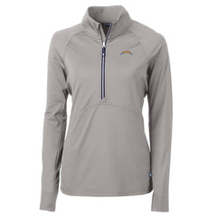 Los Angeles Chargers Cutter & Buck Women's Adapt Eco Knit Half-Zip Pullover Jacket | NFL New