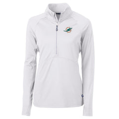 Miami Dolphins Cutter & Buck Women's Adapt Eco Knit Half-Zip Pullover Jacket | NFL Near me