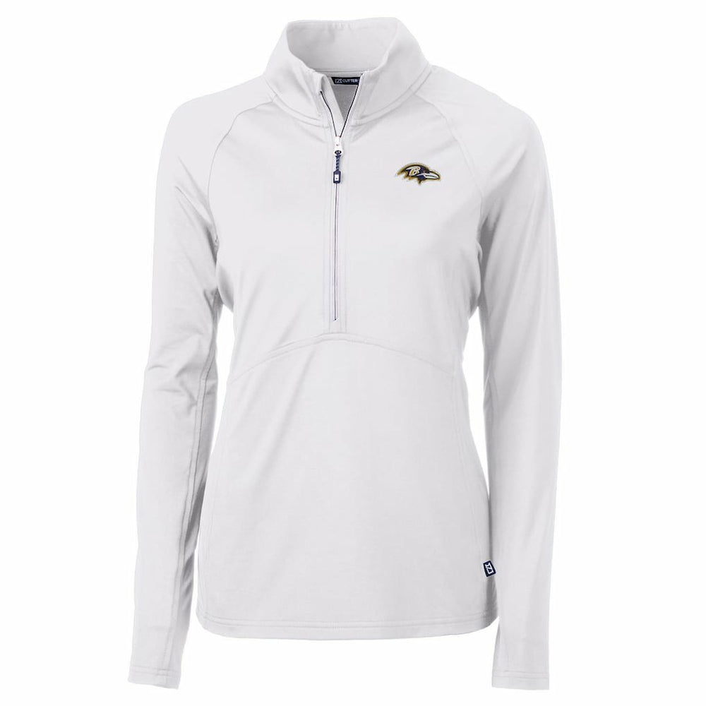 Baltimore Ravens Cutter & Buck Women's Adapt Eco Knit Half-Zip Pullover Jacket | NFL New