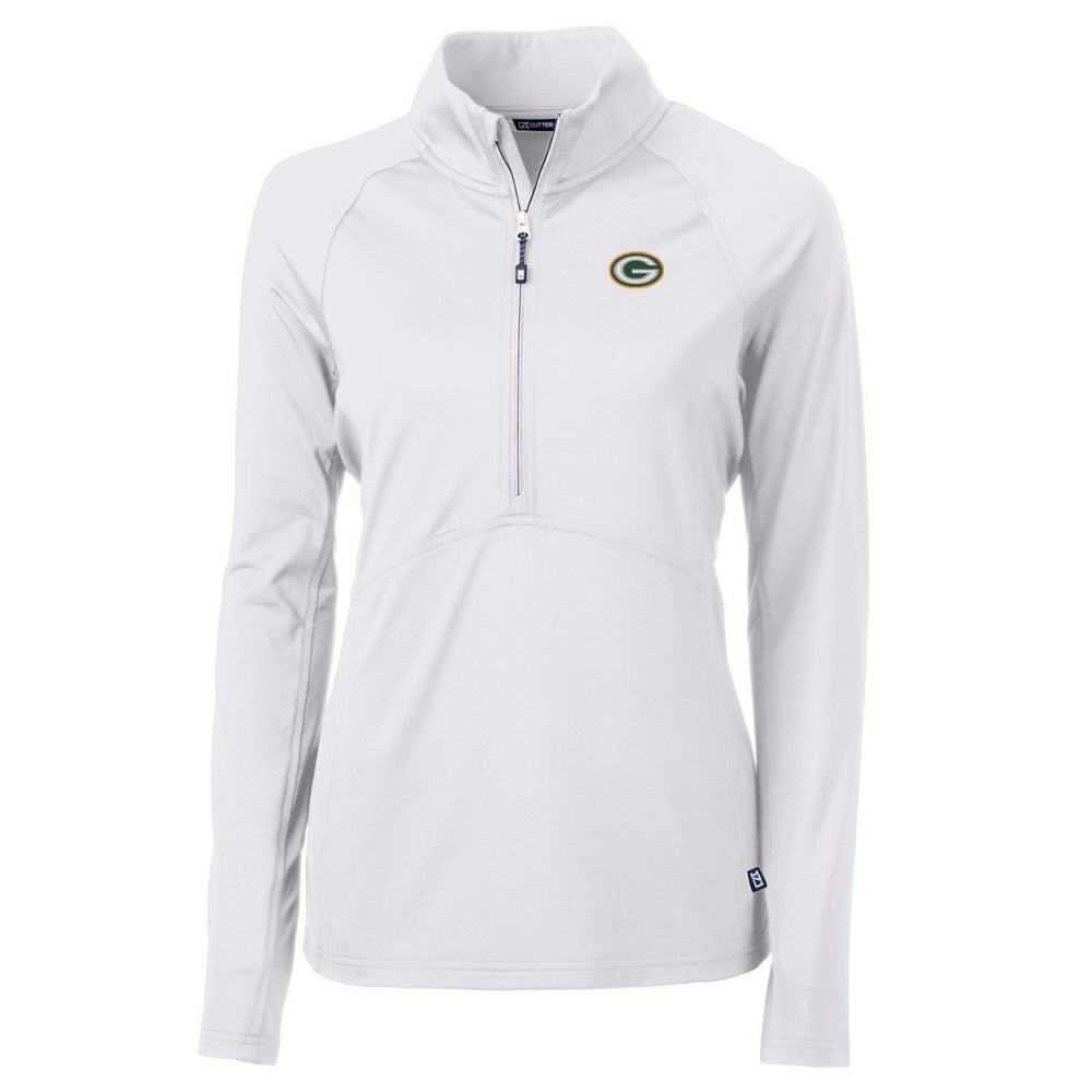 Green Bay Packers Cutter & Buck Women's Adapt Eco Knit Half-Zip Pullover Jacket | NFL Online