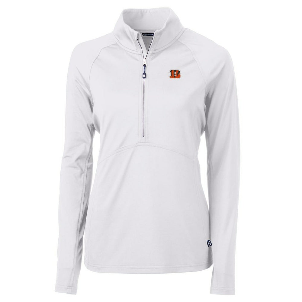 Cincinnati Bengals Cutter & Buck Women's Adapt Eco Knit Half-Zip Pullover Jacket | NFL Near me