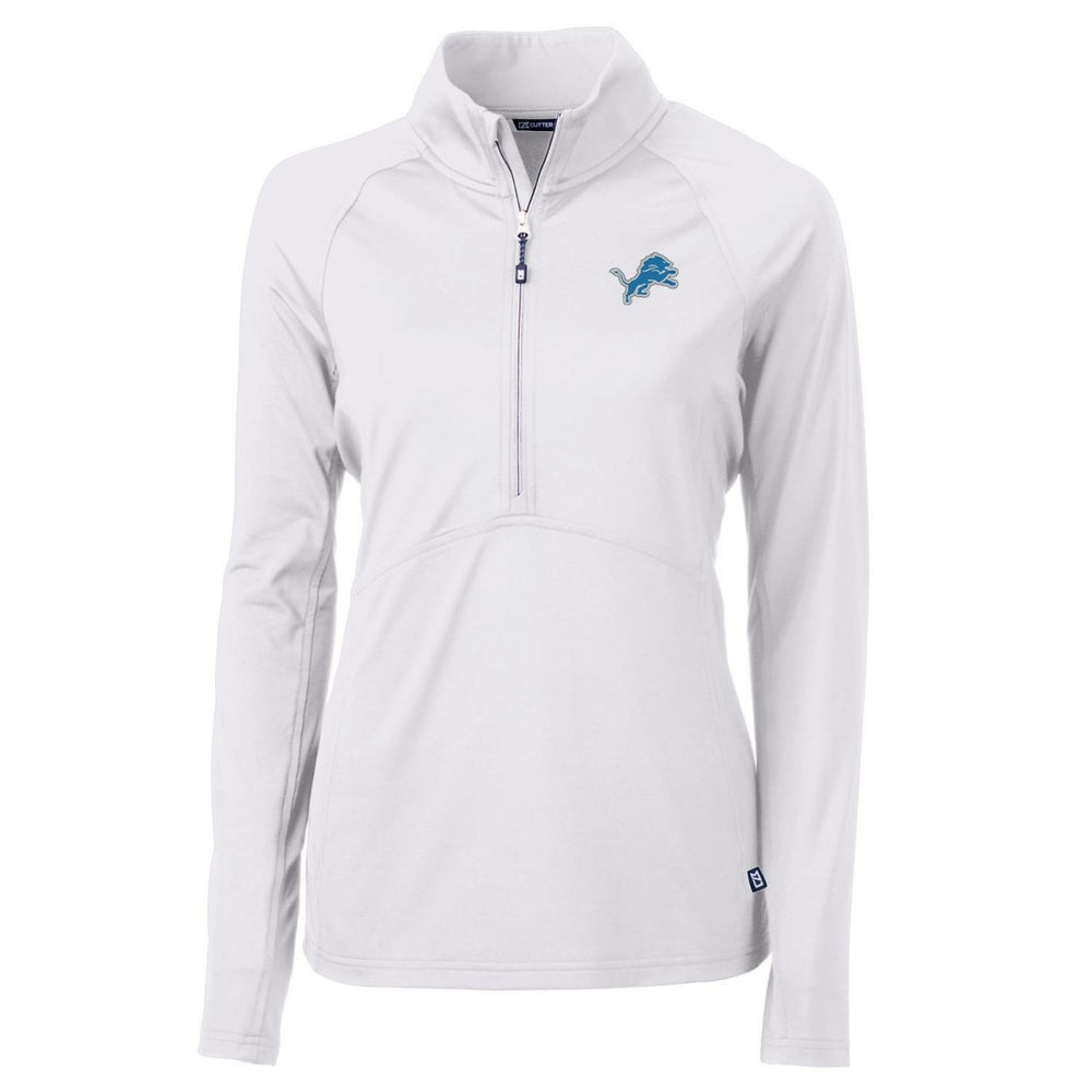 Detroit Lions Cutter & Buck Women's Adapt Eco Knit Half-Zip Pullover Jacket | NFL Discount