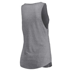 Heathered Gray Dallas Mavericks Women's Quality Time Open Scoop Neck Tri-Blend Tank Top sale | NBA