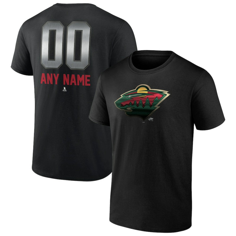 Minnesota Wild Personalized Midnight Mascot Logo T-Shirt - NHL T-shirts
