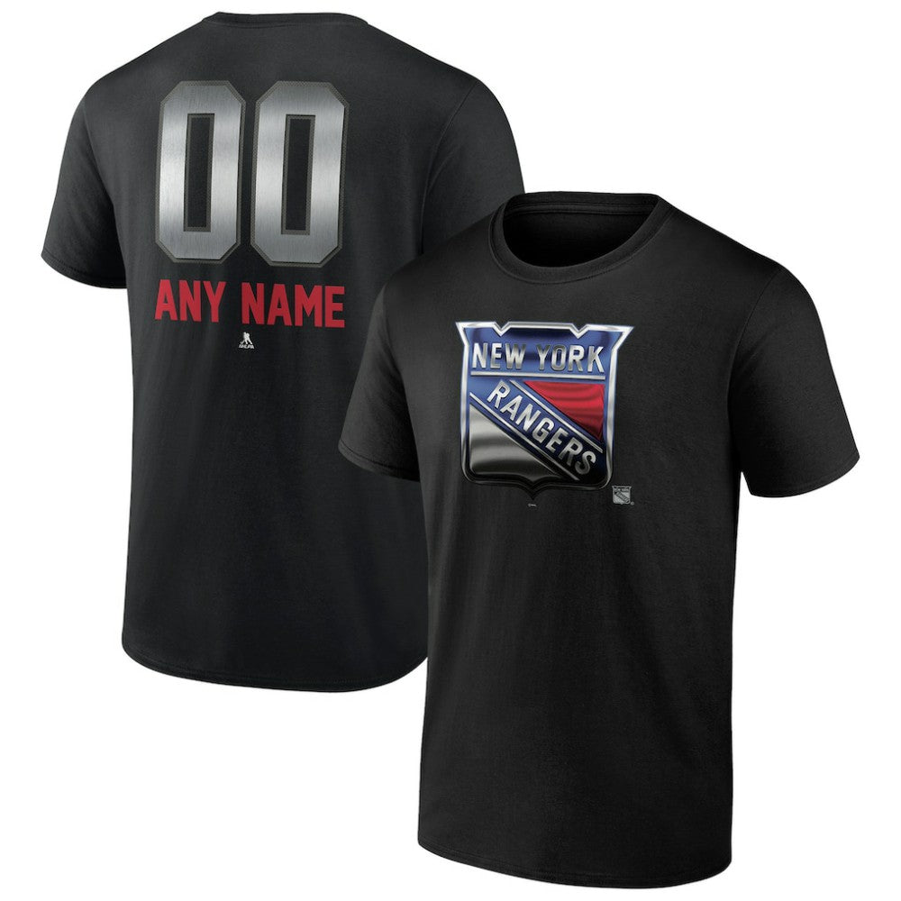 New York Rangers Personalized Midnight Mascot Logo T-Shirt - NHL T-shirts