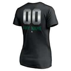 Dallas Stars Women's Personalized Midnight Mascot Logo V-Neck T-Shirt - NHL T-shirts