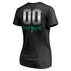 Vancouver Canucks Women's Personalized Midnight Mascot Logo V-Neck T-Shirt - NHL T-shirts