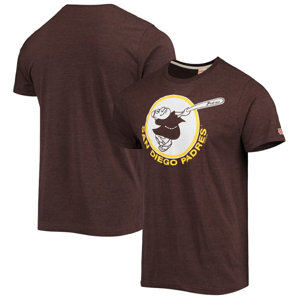 San Diego Padres Homage Hand-Drawn Logo Tri-Blend T-Shirt - MLB T-shirts