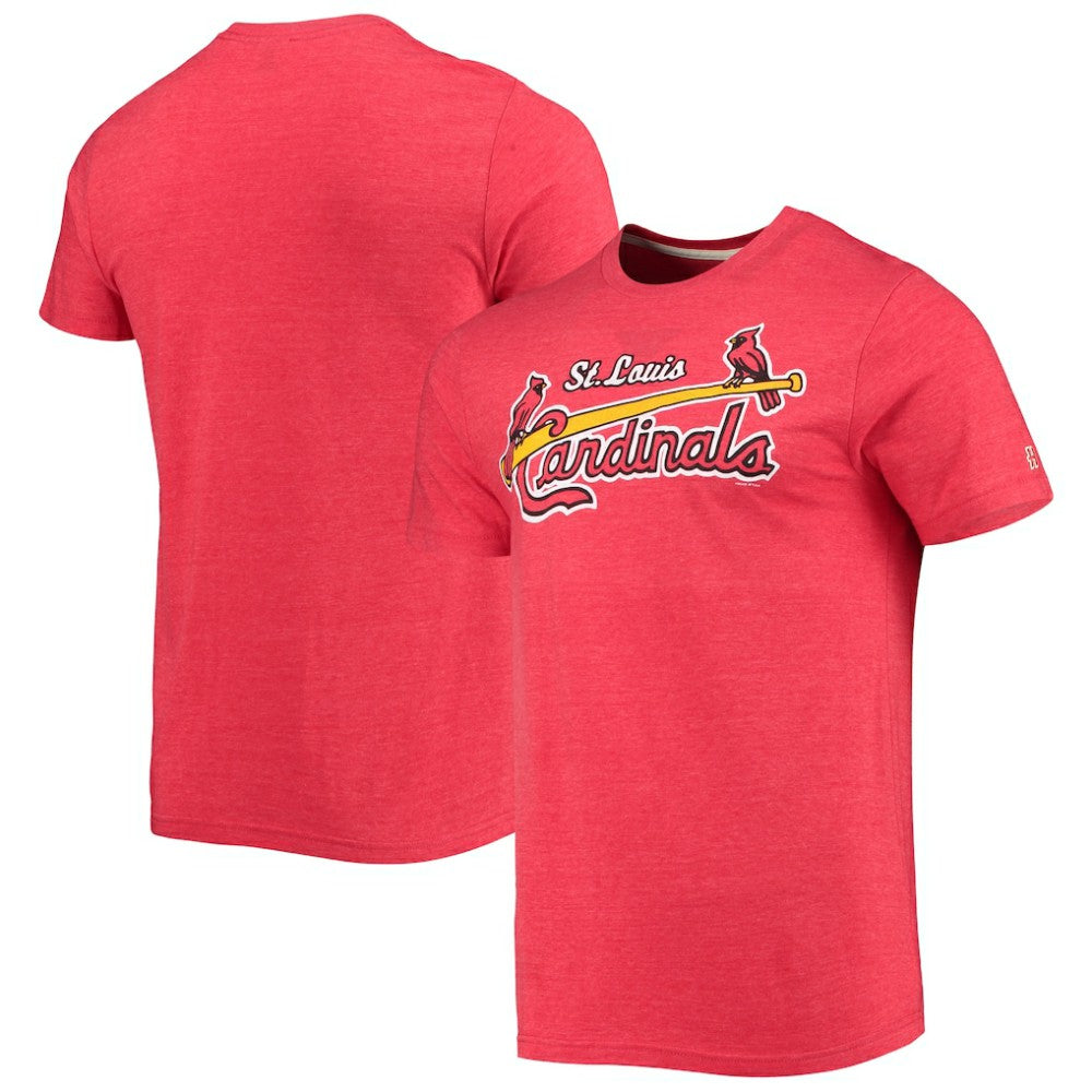 St. Louis Cardinals Homage Hand-Drawn Logo Tri-Blend T-Shirt - MLB T-shirts