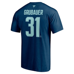 Philipp Grubauer Seattle Kraken Fanatics Authentic Stack Name & Number T-Shirt - NHL T-shirts