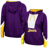 Purple Los Angeles Lakers Women's Half-Zip Windbreaker 2.0 Hoodie | NBA
