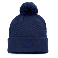 Washington Capitals Fanatics Women's Authentic Pro Road Cuffed Knit Hat with Pom - NHL Hats