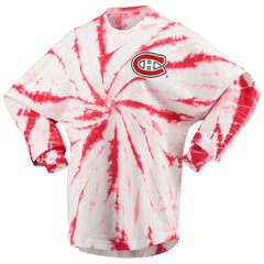 Montreal Canadiens Women's Spiral Tie-Dye Long Sleeve T-Shirt - NHL T-shirts