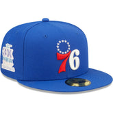 Royal Philadelphia 76ers 3x NBA Finals Champions Pop Sweat 59FIFTY Fitted Hat | NBA