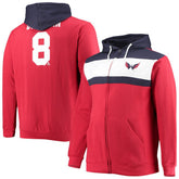 Alexander Ovechkin Washington Capitals Profile Big & Tall Colorblock Full-Zip Hoodie - NHL Hoodies