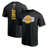 Black LeBron James Los Angeles Lakers #6 Playmaker Name & Number T-Shirt | NBA