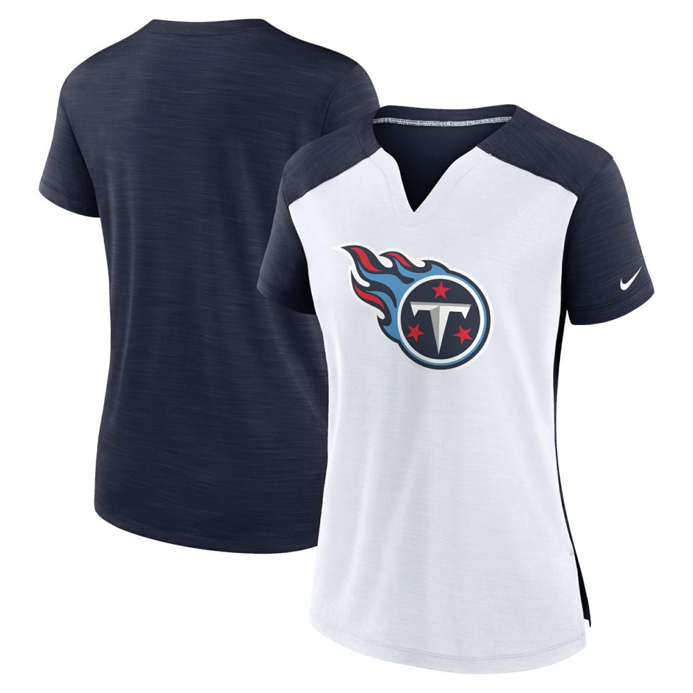 Tennessee Titans Women's Impact Exceed Performance Notch Neck T-Shirt | NFL US