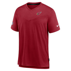 Arizona Cardinals Sideline Coach Chevron Lock Up Logo V-Neck Performance T-Shirt | NFL Hot