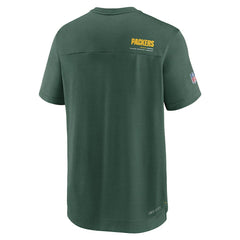Green Bay Packers Sideline Coach Chevron Lock Up Logo V-Neck Performance T-Shirt | NFL Discount