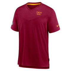 Washington Commanders Sideline Coach Chevron Lock Up Logo V-Neck Performance T-Shirt | NFL Online
