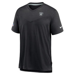 Las Vegas Raiders Sideline Coach Chevron Lock Up Logo V-Neck Performance T-Shirt | NFL Near me