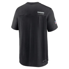 Las Vegas Raiders Sideline Coach Chevron Lock Up Logo V-Neck Performance T-Shirt | NFL Near me