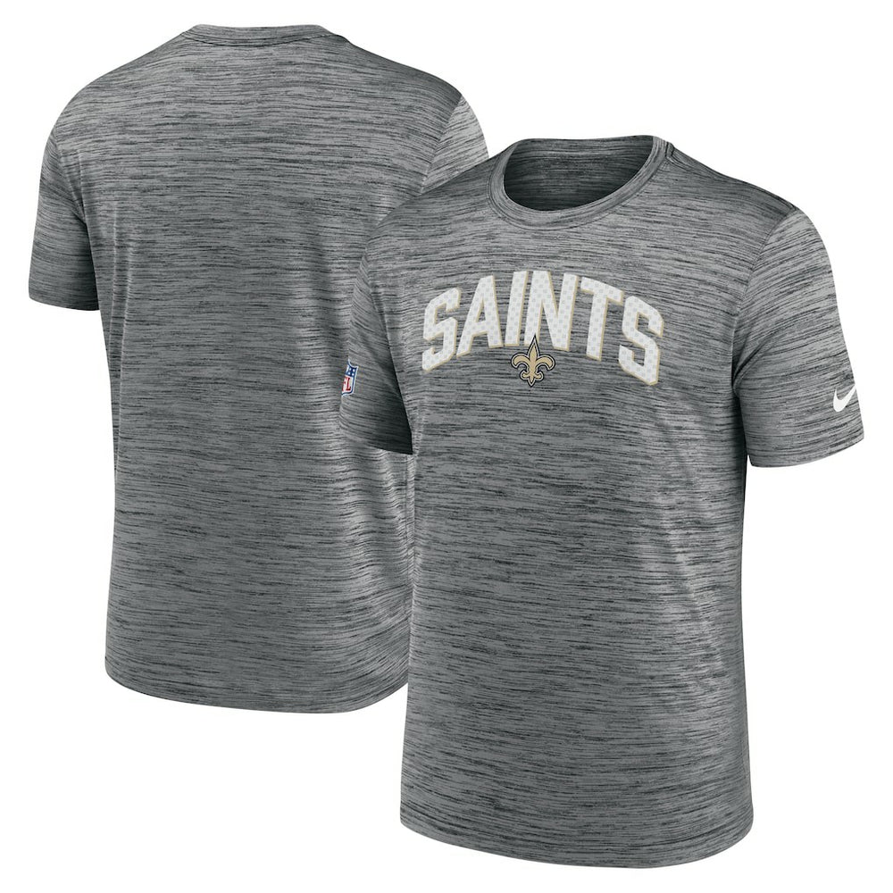 New Orleans Saints Sideline Velocity Athletic Stack Performance T-Shirt | NFL Outlet