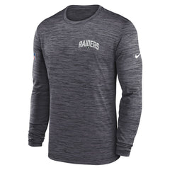 Las Vegas Raiders Sideline Velocity Athletic Stack Performance Long Sleeve T-Shirt | NFL Hot