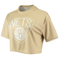 Brooklyn Nets Women's Tan Sand Crop Top discount | NBA