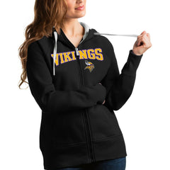 Minnesota Vikings Antigua Women's Wordmark Victory Full-Zip Hoodie | NFL Sale