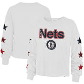 White Brooklyn Nets '47 Women's 2021/22 City Edition Call Up Parkway Long Sleeve T-Shirt | NBA