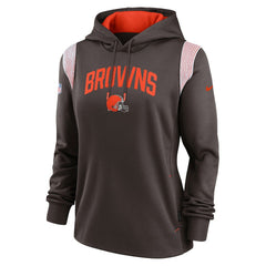 Cleveland Browns Women's Sideline Stack Performance Pullover Hoodie | NFL Outlet