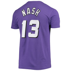 Purple Steve Nash Phoenix Suns Hardwood Classics Stitch Name & Number T-Shirt | NBA