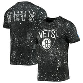 Black Brooklyn Nets FISLL Splatter Print T-Shirt | NBA