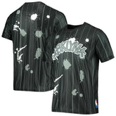Black Brooklyn Nets FISLL Striped Splatter T-Shirt | NBA