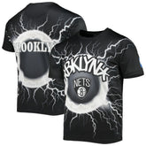 Black Brooklyn Nets FISLL Tornado Bolt T-Shirt | NBA