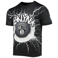 Black Brooklyn Nets FISLL Tornado Bolt T-Shirt | NBA