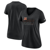 Cincinnati Bengals Women's Lock Up Tri-Blend V-Neck T-Shirt | NFL US