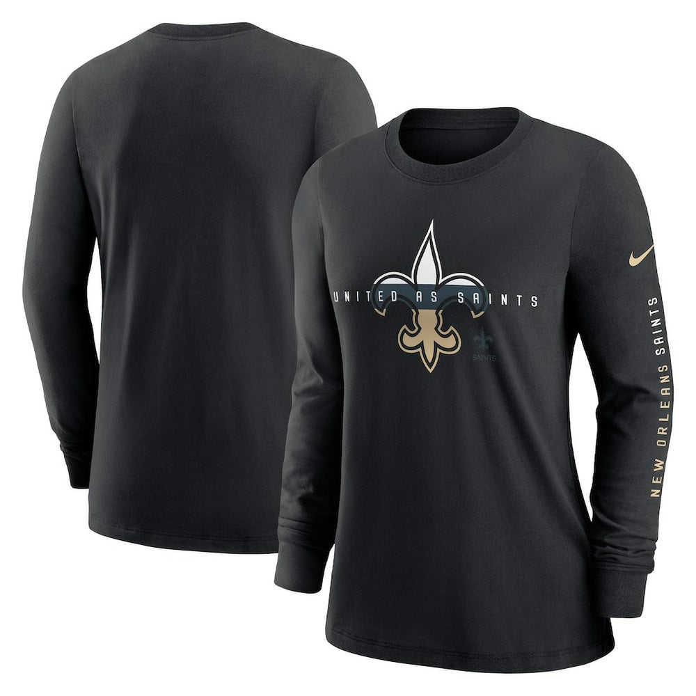 New Orleans Saints Women's Prime Split Long Sleeve T-Shirt | NFL US