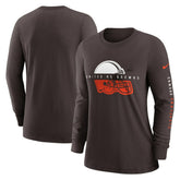 Cleveland Browns Women's Prime Split Long Sleeve T-Shirt | NFL Sale