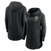 Las Vegas Raiders Women's Minimal Statement Lightweight Raglan Funnel Neck Pullover Hoodie | NFL Near me