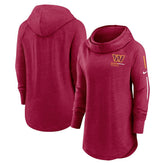Washington Commanders Women's Minimal Statement Lightweight Raglan Funnel Neck Pullover Hoodie | NFL Sale