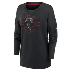 Atlanta Falcons Women's Rewind Playback Icon Performance Pullover Sweatshirt | NFL Outlet