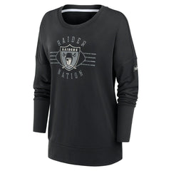 Las Vegas Raiders Women's Rewind Playback Icon Performance Pullover Sweatshirt | NFL New